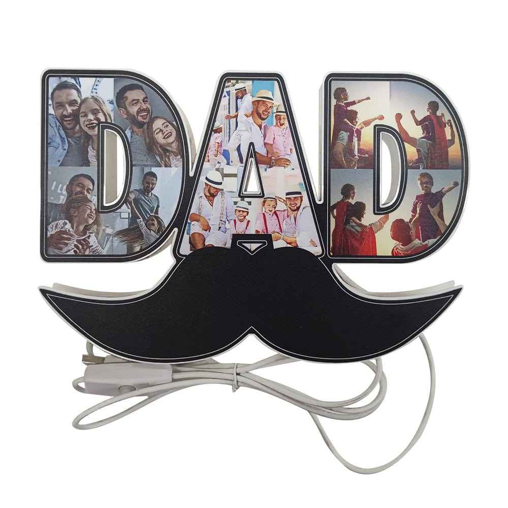 Custom Dad Light Personalized Photo Lamp Father's Day Gifts
