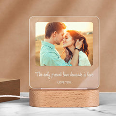 Personalised Photo Collage LED Night Light - Custom Gift for Father's Day, Engagements & Family