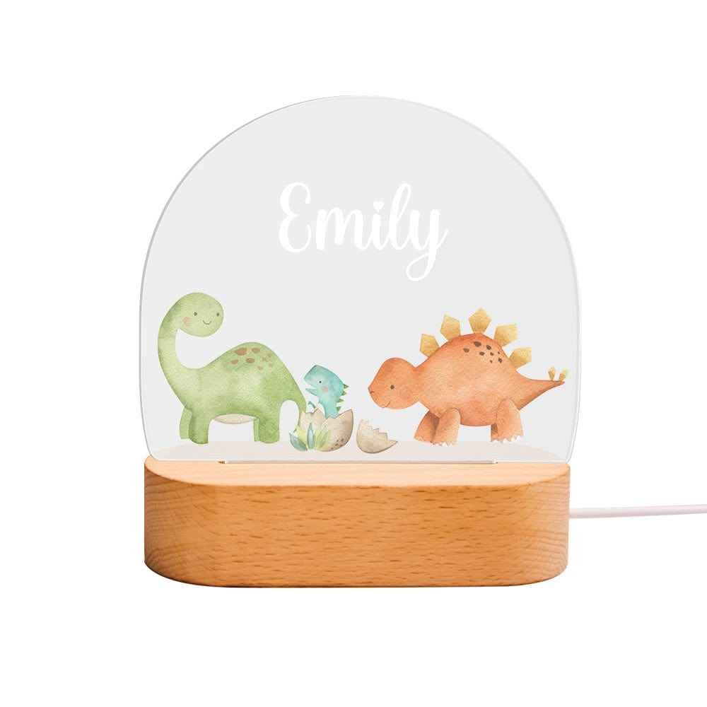 Personalized Name Baby Dinosaur Night Light Custom Name Nursery Room Lamp Gift For Kids