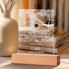 Custom Engraved Map Memorized Night Light Best Gifts For Graduation