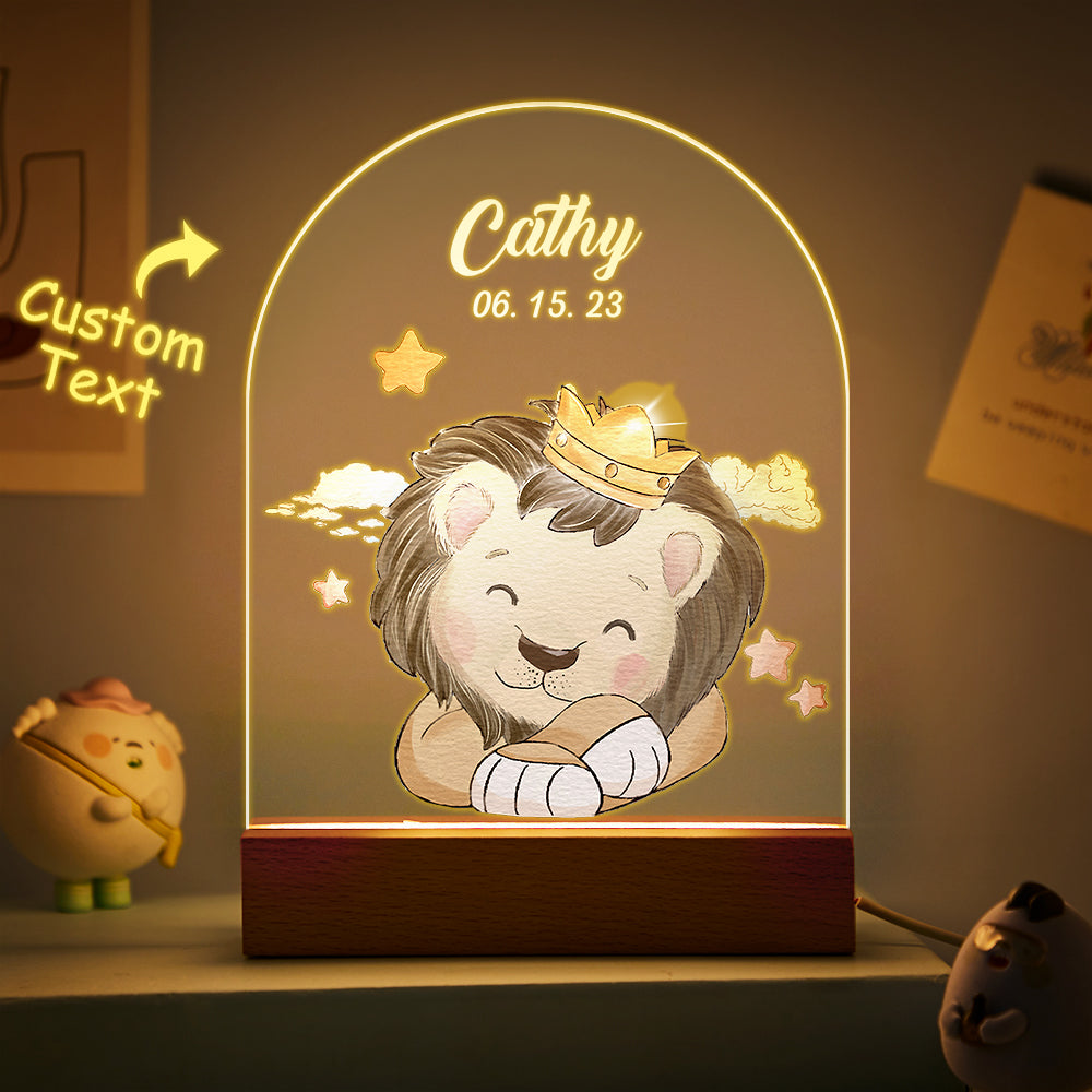 Personalised Santa & Elk Christmas Tree Night Light - Custom Name Desk Lamp