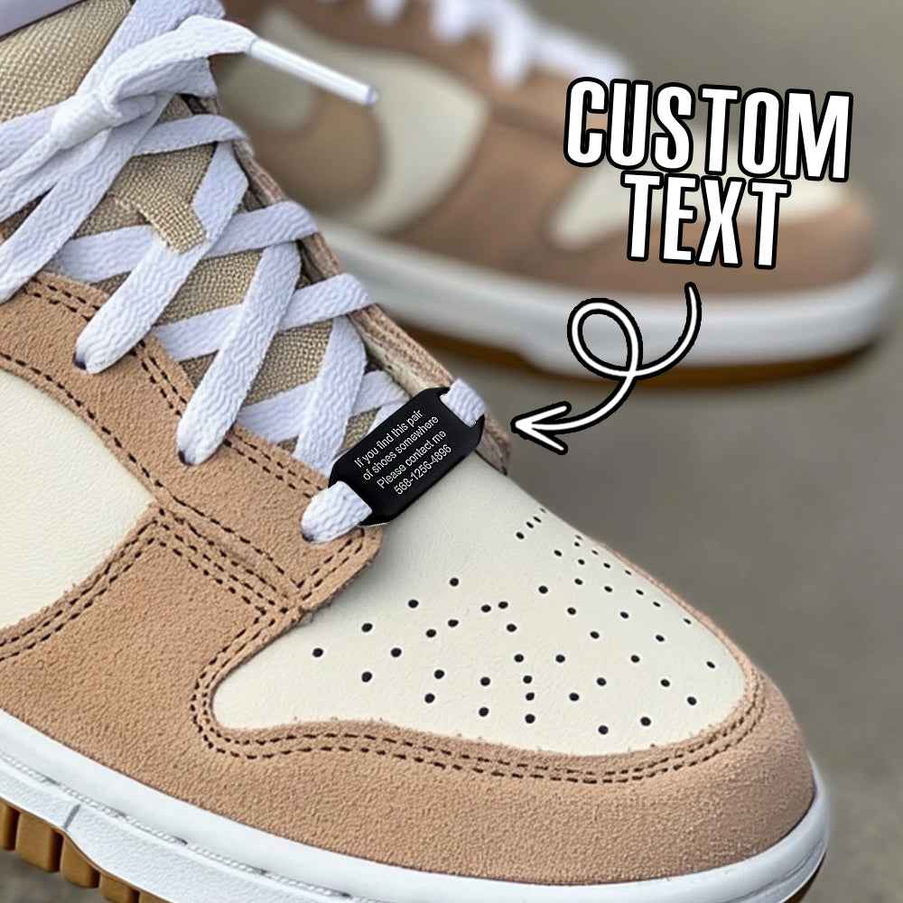 Personalized Shoe Tag ID with Engraved Text Stainless Steel Shoe Tag ID Gift for Runners Cyclists
