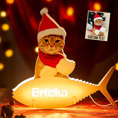 Personalized pet memorial photo night light gift.