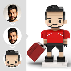 Custom Football Player Brick Figure - Personalised Anniversary & Birthday Gift for Him