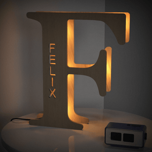 Personalized Name Wooden Letter Night Light 28CM