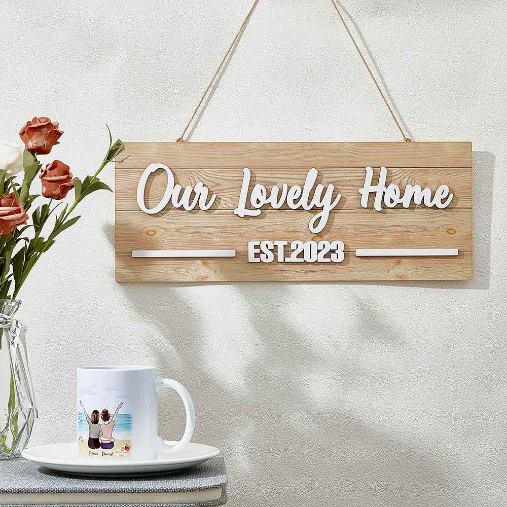 Personalized Name Custom Wood Sign Plaque - Unique Gift for Home Decoration