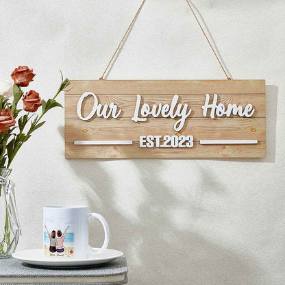 Personalized Name Custom Wood Sign Plaque - Unique Gift for Home Decoration