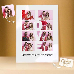 LOVE Custom 8 Photo Lamp Plauqe Romantic Personalized Home Decor