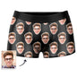 Gift presentation of personalised face boxer shorts — unique custom underwear present for Father's Day or birthdays