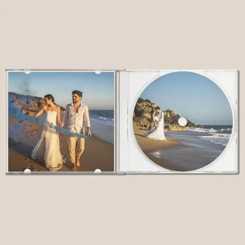 Upload high‑resolution photos for a custom jewel case insert — 300dpi recommended for personalised mixtape CD artwork