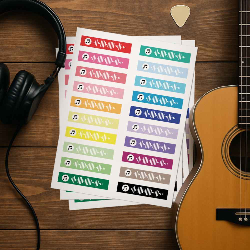 Stickers Custom Music Code Personalized Song Label