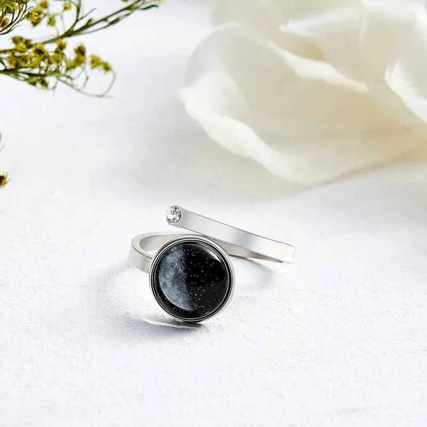 Custom Moon Phase Ring Luminous Ring Gift for Her Birthday Gift Valentines Gift Anniversary Gift