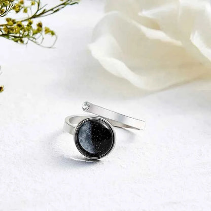 Custom Moon Phase Ring Luminous Ring Gift for Her Birthday Gift Valentines Gift Anniversary Gift