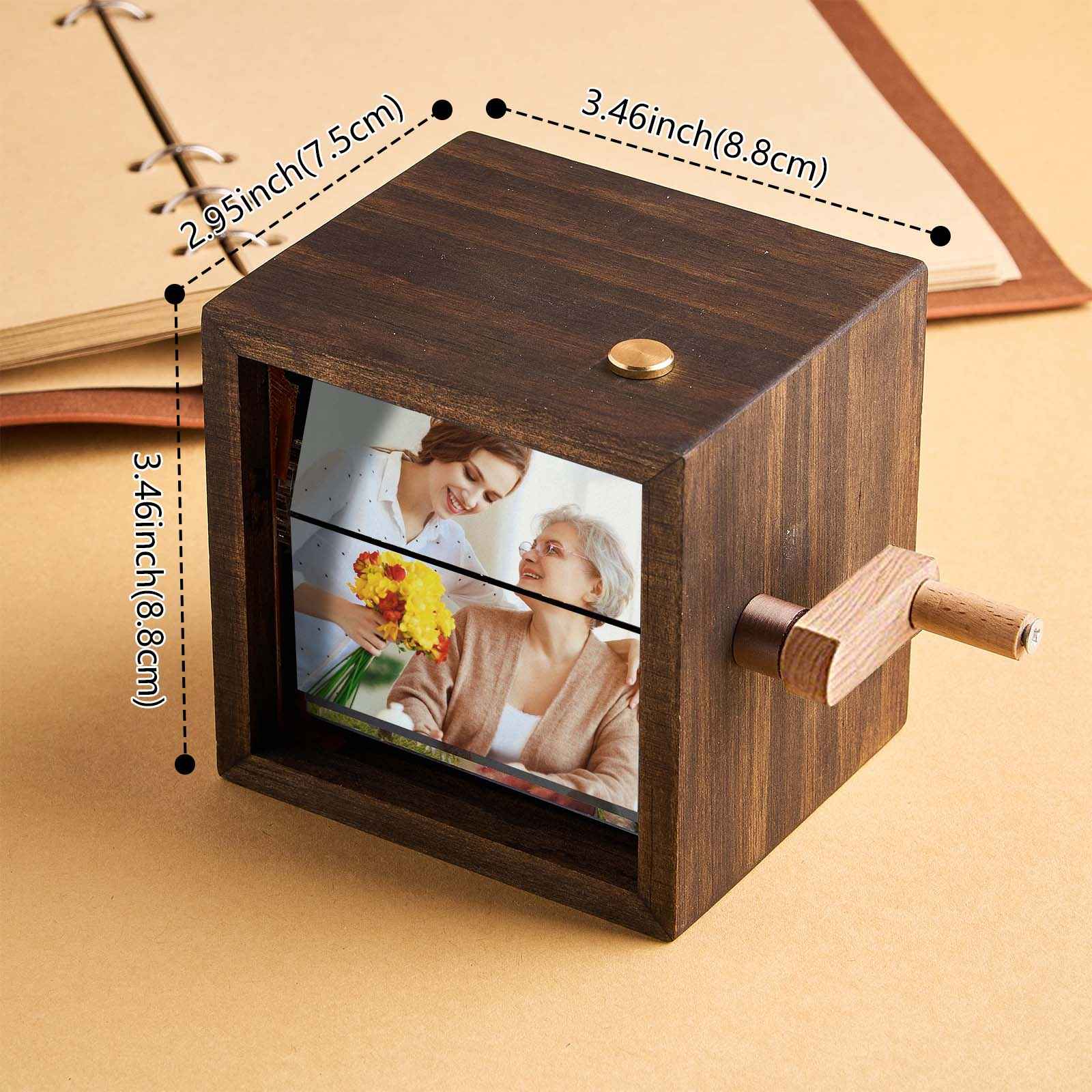 Custom 8 Photos Music Flipbook Frame Animation Machine Mechanical Hand-cranked Photo Album
