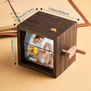Custom 16 Photos Music Flipbook Frame Animation Machine Mechanical Hand-cranked Photo Album