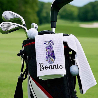 Personalized Golf Towel with Hanging Clip Golfing Clubs Golf Towel Gift for Golf Lovers