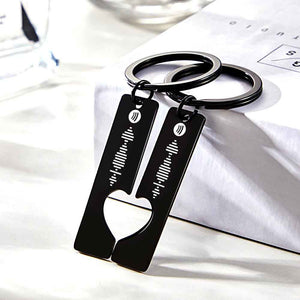 Custom Music Code Keyring With Text Gifts 4 Color