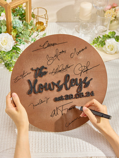 Personalised Wedding Guestbook Sign - Custom Wooden Keepsake