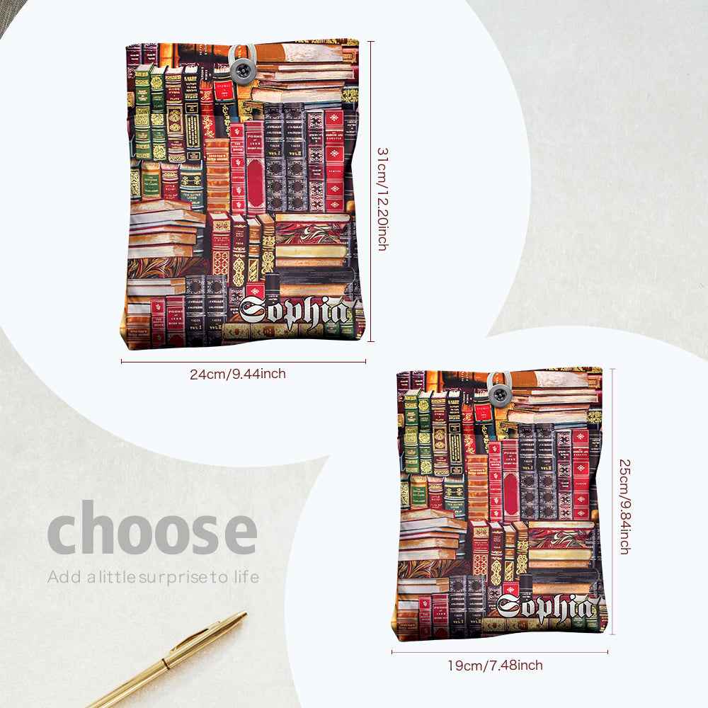 Personalized Book Cover with Pocket Book Cover Protector Gift for Book Lover