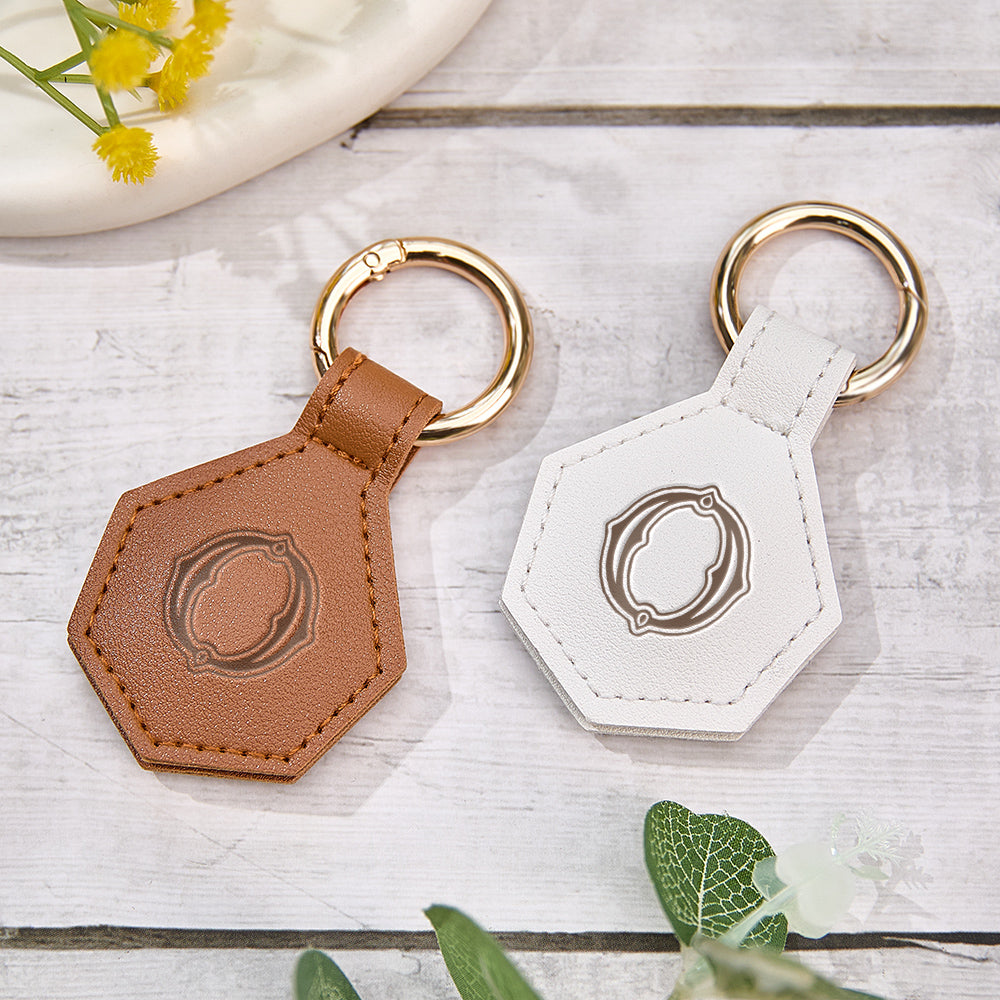 Close-up of personalised PU leather magnetic hat clip showing magnetic fastening and stitched finish — ideal personalised gift for women