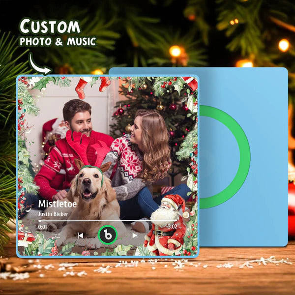 High-resolution custom photo preview in FridgeBeats acrylic frame demonstrating print clarity for personalised face gifts