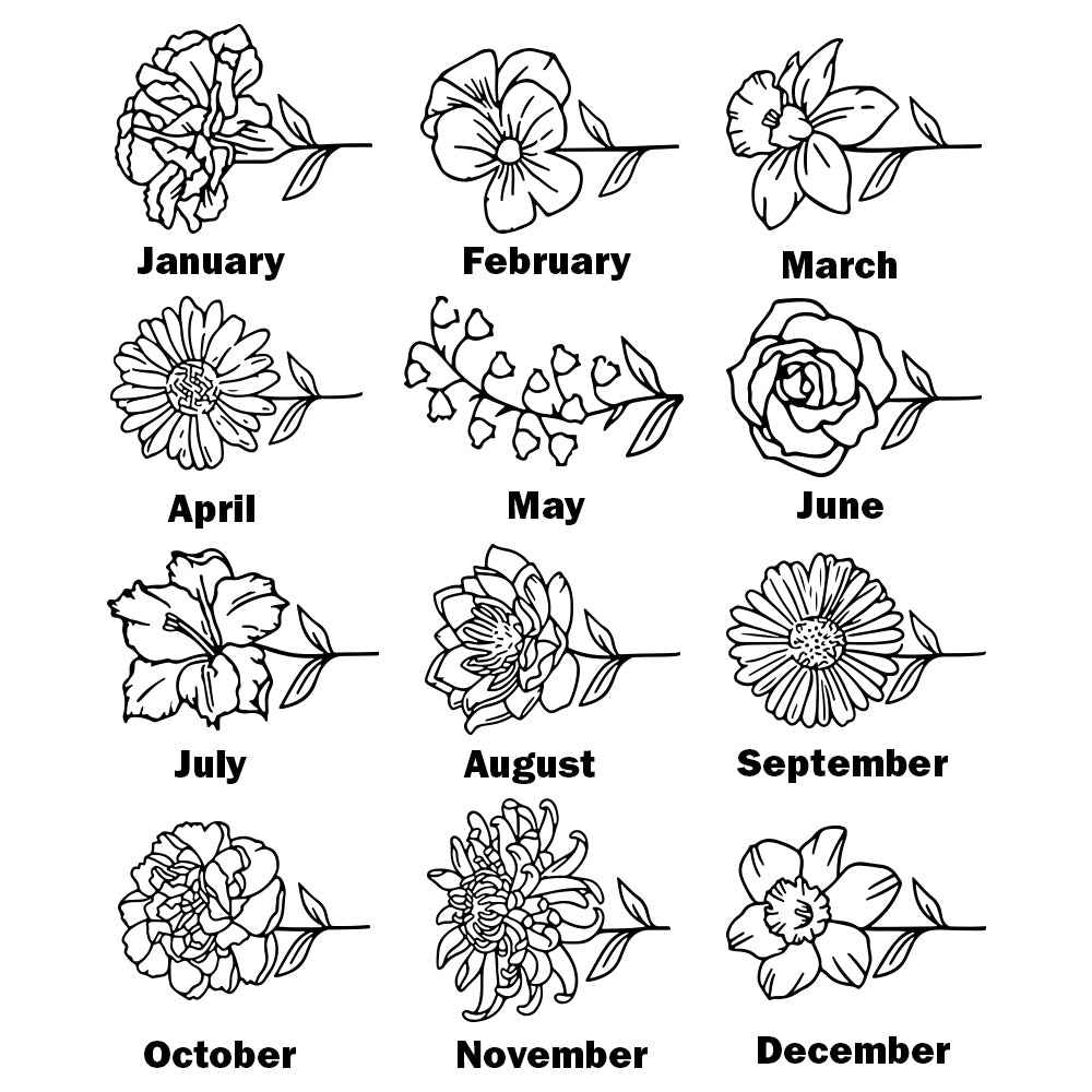 Personalized Birth Flower PU Leather Wallet with Beaded Bracelet Wallet Gift for Her