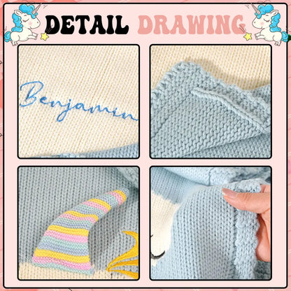 Texture and edge finish of the Orlon knitted blanket