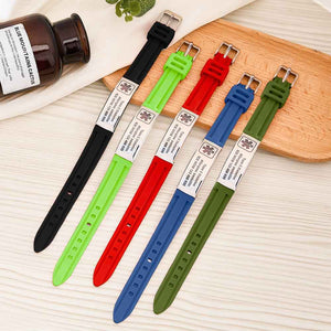 Personalized Emergency Medical Alert Bracelet Adjustable Silicone Bracelet for Men Women First Aid Gift