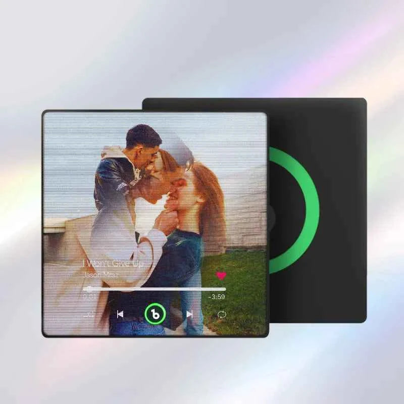 FridgeBeats Framed 4.0 Custom Lenticular Flip Music Fridge Magnet Personalized 2 Photos in 1 Album Fridge Magnet for Couple