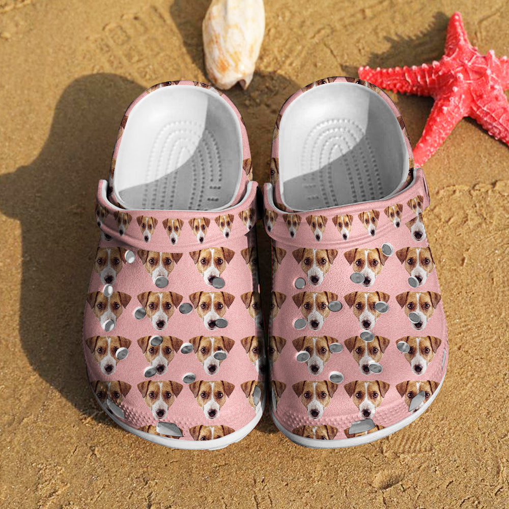 Gift-ready personalised funny pet face clogs with printed name — thoughtful personalised gift idea for Mother's Day, birthdays or pet lovers