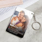 Personalised Movie Poster Acrylic Plaque with custom couple photo and engraved name — personalised acrylic photo & text keepsake, 120mm x 160mm