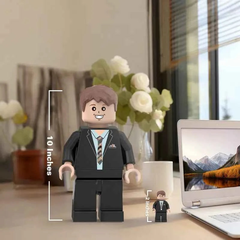 3D Print Custom Giant Minifigs Personalized Photo Giant Minifigs Turn Your Photo into Minifigs Production Time: 7–10 Working Days