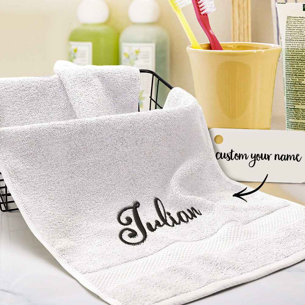 Custom Embroidered Towels Personalized Name Towel