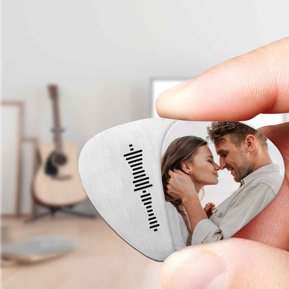Custom Photo Scannable Code Music Guitar Pick - 1PCS