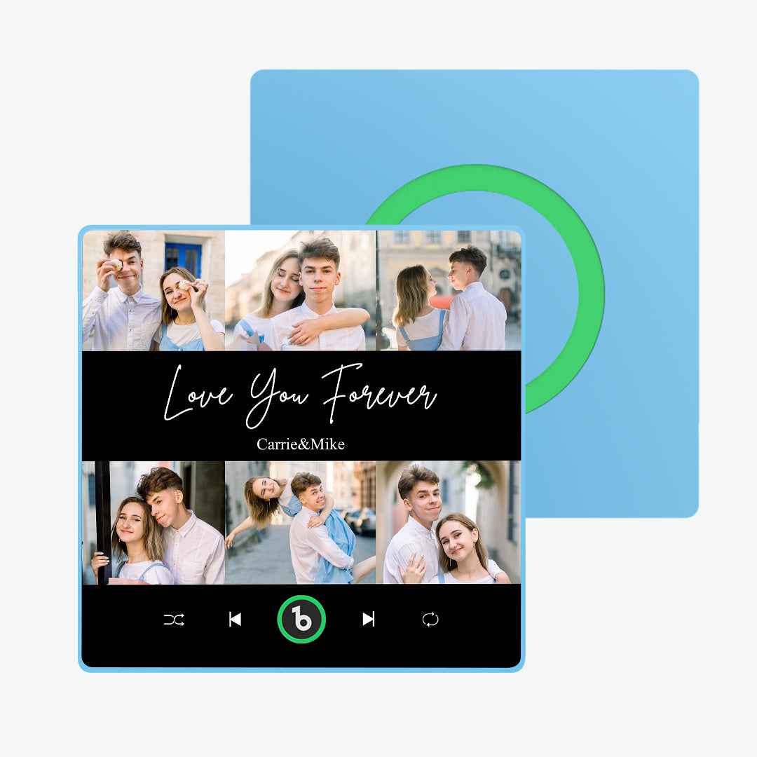 FridgeBeats Framed Custom Photos Text Music Fridge Magnet Special for Valentine's Day New 4.0 Upgrade Colorful Frame Album Sticker