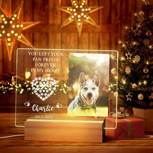 Custom Pet Memorial Night Light Personalized Bedroom Decor
