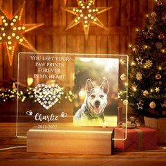 Custom Pet Memorial Night Light Personalized Bedroom Decor