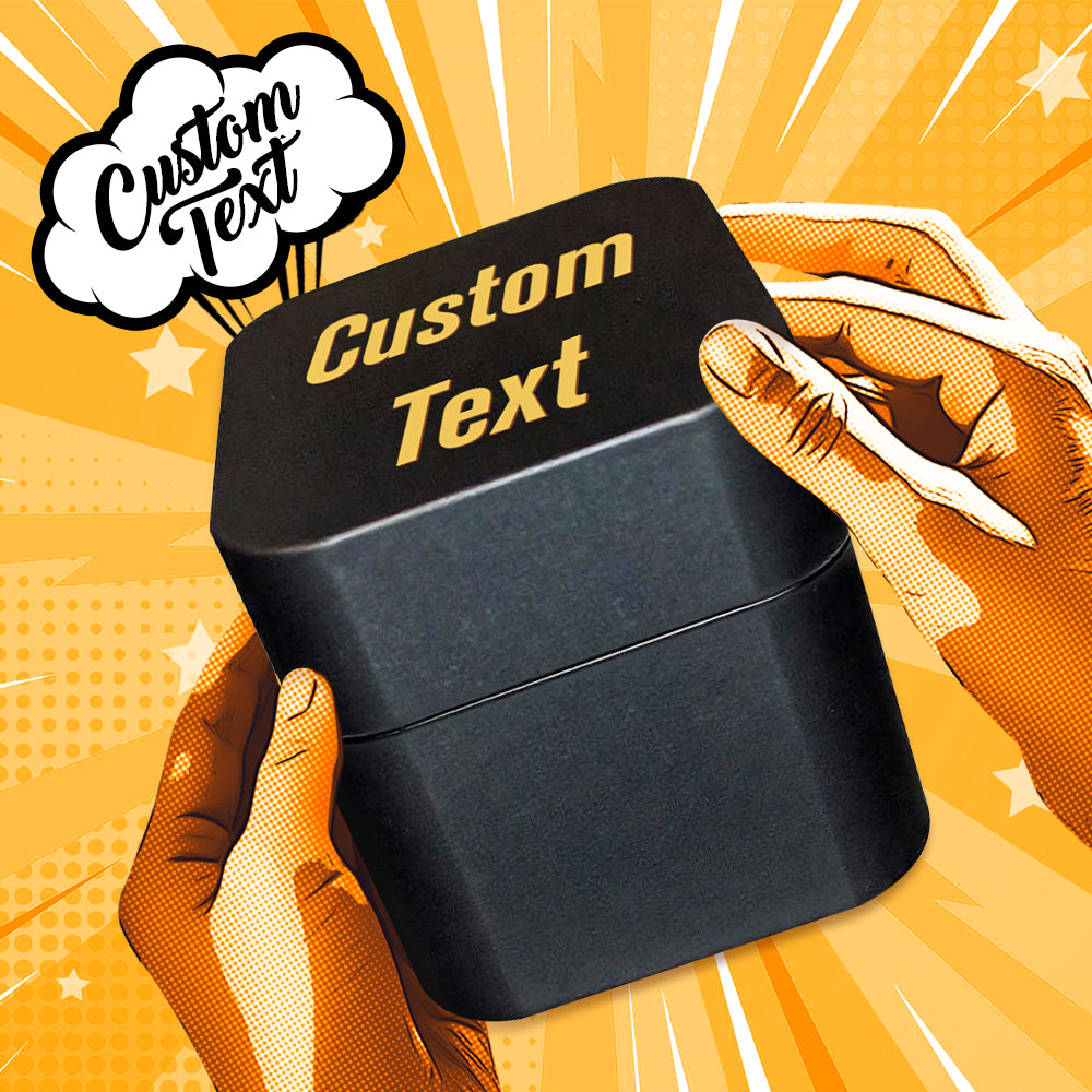 Novelty desk ornament: personalised middle finger in a box displayed on a workspace, eye-catching conversation starter