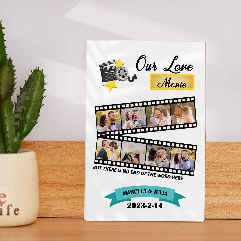 Custom Roll Photo Keychain Personalized Plaque Gift For Her