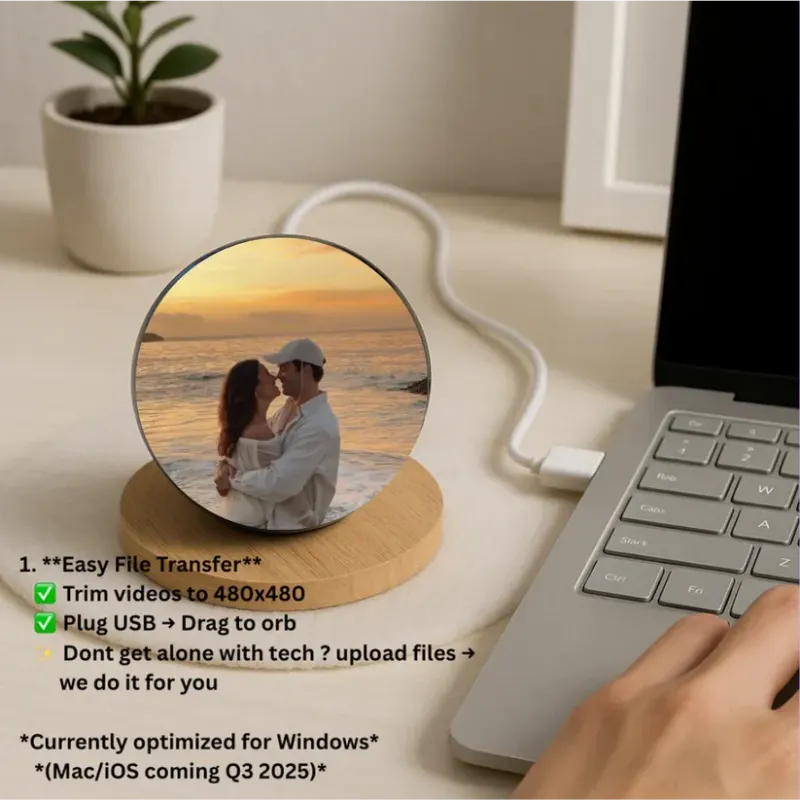 Glass Video Globe - Personalised Playable Gift Sphere for Valentine's, Birthdays & Christmas