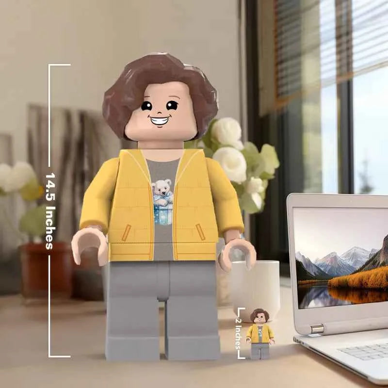 3D Print Christmas Gifts for Son Custom Giant Minifigs Personalized Photo Giant Minifigs Turn Your Photo into Minifigs