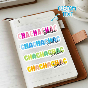Custom Name Colorful Stickers Personalized Text Stickers for Stationery Office Supplies & Back to School Gifts