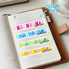 Custom Name Colorful Stickers Personalized Text Stickers for Stationery Office Supplies & Back to School Gifts