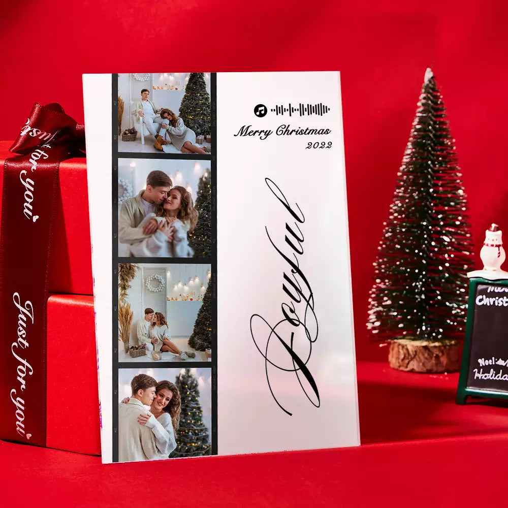 Christmas Gift Custom Glass Code Filmstrip Plaque/Keychain Four Colors Available