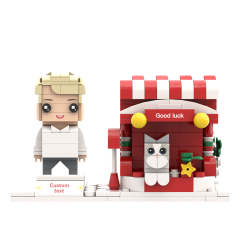 Personalised Christmas Brick Figure Pen Holder | Custom Pet & People Desk Organiser