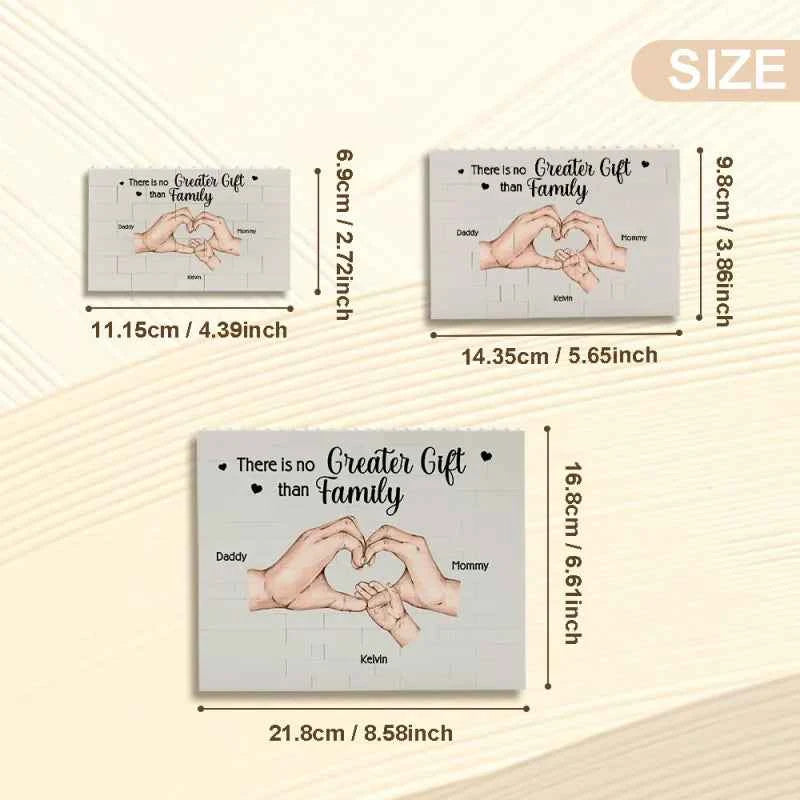 Personalized Building Brick Family Puzzle Building Brick Blocks Gift for Mother