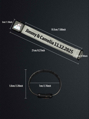 Personalized Photo & Text Glow Bracelets with Photo LED Bracelets Party Supplies for Wedding Birthdays Concerts