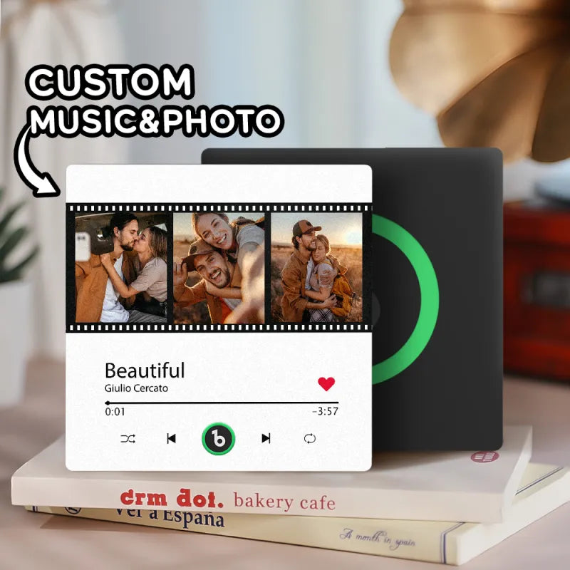 Frameless Custom Music Fridge Magnet 4.0 | Personalised Photo & Music Gift