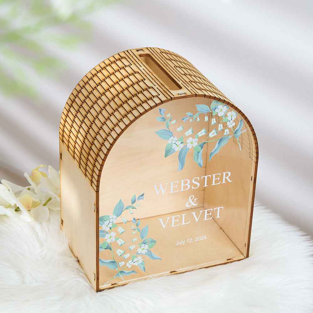 Personalized Wedding Card Box Arch Wedding Memory Box Wedding Gift for Couple