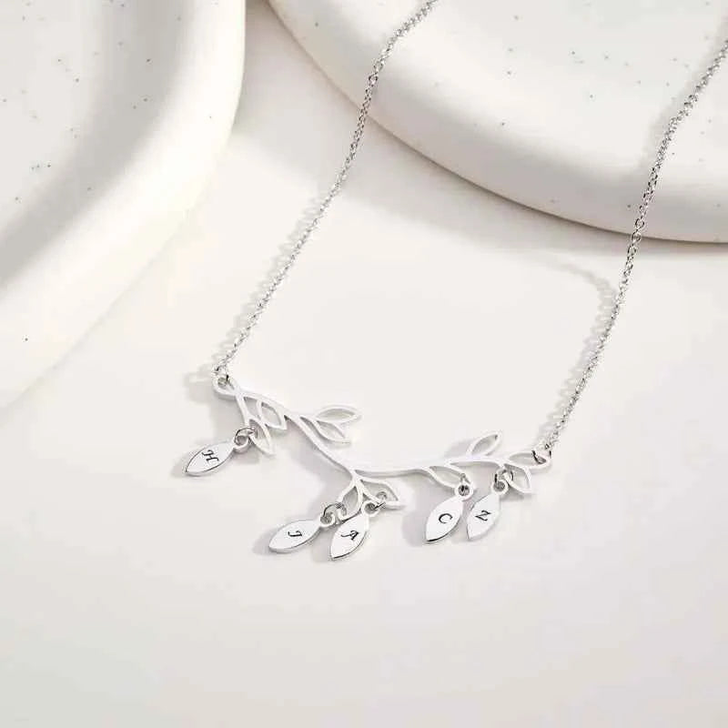 Custom Engraved Necklace Tree Optional Quantity Pendant Trendy Wedding Gifts For Her